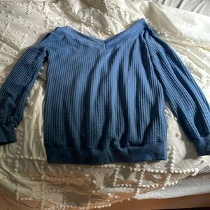 Blue v-neck sweater